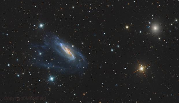 NGC 3981 | A Beautifully Disturbed Spiral Galaxy